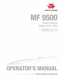 Manuel d'utilisation PDF de la moissonneuse-batteuse Massey Ferguson 9540, 9560 - Massey-Ferguson manuels - MF-700744638A-OM-EN