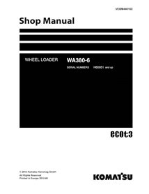 Komatsu WA380-6 cargadora de ruedas pdf manual de taller - Komatsu manuales - KOMATSU-VEBM440102