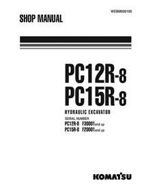 Komatsu PC12R-8, PC15R-8 mini excavator pdf shop manual  - Komatsu manuals - KOMATSU-WEBM000100