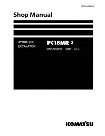 Manual de loja em pdf da miniescavadeira Komatsu PC18MR-3 - Komatsu manuais - KOMATSU-SEN04306-04