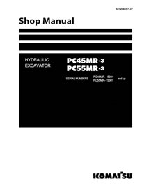 Komatsu PC45MR-3, PC55MR-3 midi excavator pdf shop manual  - Komatsu manuals - KOMATSU-SEN04597-07