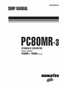 Manual de loja em pdf da escavadeira Komatsu PC80MR-3 - Komatsu manuais - KOMATSU-WEBM008601