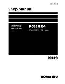 Manual de loja em pdf da escavadeira Komatsu PC88MR-8 - Komatsu manuais - KOMATSU-SEN04329-13