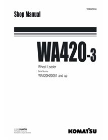 Manual de loja em pdf da carregadeira de rodas Komatsu WA420-3H - Komatsu manuais - KOMATSU-VEBM470104