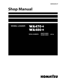 Komatsu WA470-6, WA480-6 cargadora de ruedas pdf manual de taller - Komatsu manuales - KOMATSU-SEN04409-07