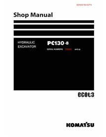 Manual de loja em pdf da escavadeira Komatsu PC130-8 - Komatsu manuais - KOMATSU-SEN03763-00TH