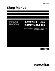 Komatsu PC228US-3E0, PC228USLC-3E0 manual de taller en pdf de la excavadora - Komatsu manuales - KOMATSU-SEN01418-10