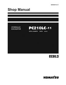 Manual de loja em pdf da escavadeira Komatsu PC210LC-11 - Komatsu manuais - KOMATSU-SEN06516-C1