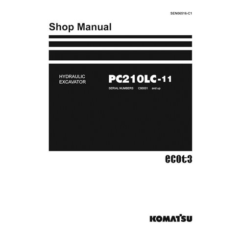 Manual de loja em pdf da escavadeira Komatsu PC210LC-11 - Komatsu manuais - KOMATSU-SEN06516-C1