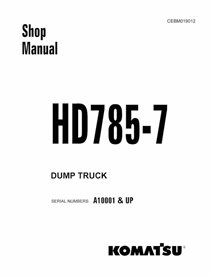 Manual de loja em pdf do caminhão basculante Komatsu HD785-7 - Komatsu manuais - KOMATSU-CEBM019012