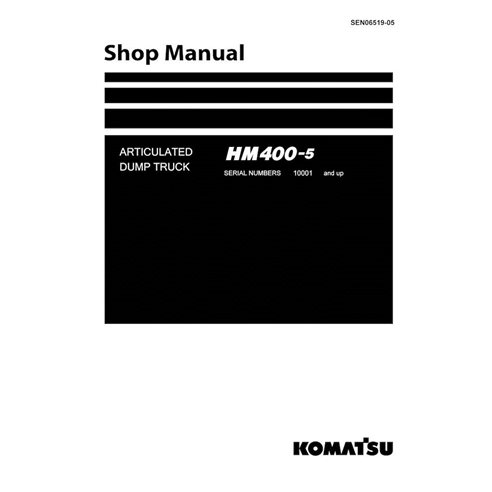 Manual de loja em pdf do caminhão basculante Komatsu HM400-5 - Komatsu manuais - KOMATSU-SEN06519-05