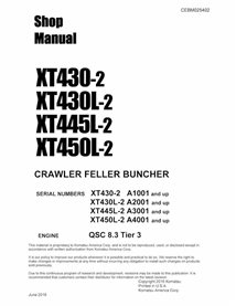 Komatsu XT430-2, XT430L-2, XT445L-2, XT450L-2 harvester pdf shop manual  - Komatsu manuals - KOMATSU-CEBM025402