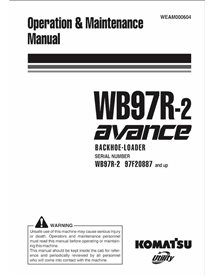 Manual de operação e manutenção da retroescavadeira Komatsu WB97R-2 em pdf - Komatsu manuais - KOMATSU-WEAM000604