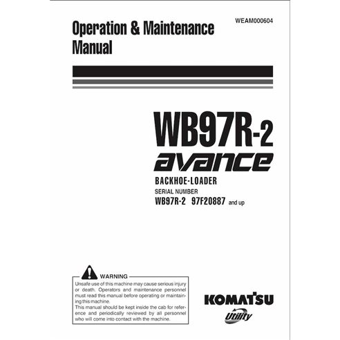 Komatsu WB97R-2 backhoe loader pdf operation and maintenance manual  - Komatsu manuals - KOMATSU-WEAM000604