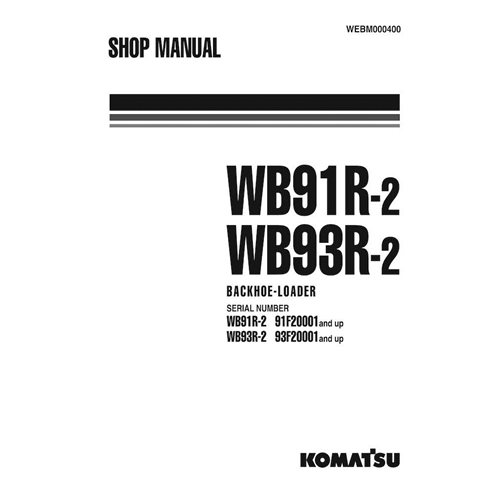Komatsu WB17R-2, WB93R-2 backhoe loader pdf shop manual  - Komatsu manuals - KOMATSU-WEBM000400