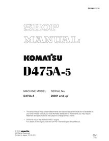 Manual de loja em pdf do trator Komatsu D475A-5 - Komatsu manuais - KOMATSU-SEBM033710