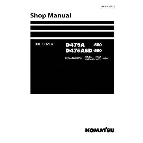 Manuel d'atelier pdf du bulldozer Komatsu D475A-5E0, D475ASD-5EO - Komatsu manuels - KOMATSU-SEN00203-18