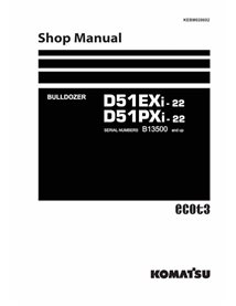 Komatsu D51EXi-22, D51PXi-22 dozer pdf shop manual  - Komatsu manuals - KOMATSU-KEBM028602