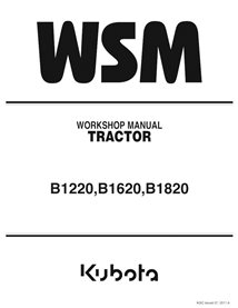 Manuel d'atelier pdf pour tracteur Kubota B1220, B1620, B1820 - Kubota manuels - KUBOTA-9Y111-02723-WSM-EN