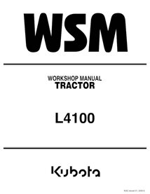 Kubota L4100 tractor pdf workshop manual  - Kubota manuals - KUBOTA-9Y131-02780-WSM-EN