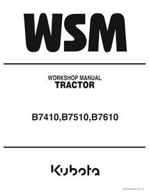 Manuel d'atelier pdf pour tracteur Kubota B7410, B7510, B7610 - Kubota manuels - KUBOTA-9Y011-13163-WSM-EN