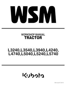 Kubota L3240, L3540, L3940, L4240, L4740, L5040, L5240, L5740 tractor pdf workshop manual  - Kubota manuals - KUBOTA-9Y111-00...