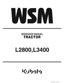 Kubota L2800, L3400 tractor pdf workshop manual  - Kubota manuals - KUBOTA-9Y011-13194-WSM-EN