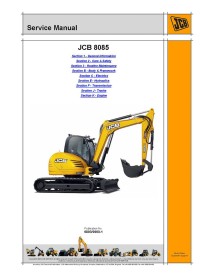 Manual de serviço da escavadeira Jcb 8085 - JCB manuais
