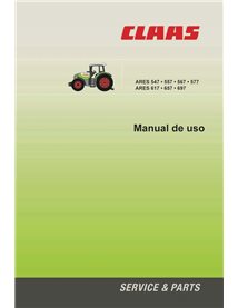 Claas ARES 547, 557, 567, 577, 617, 657, 697 tracteur pdf manuel d'utilisation et d'entretien ES - Claas manuels - CLA-113221...