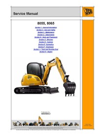 Manual de serviço da escavadeira Jcb 8055, 8065 - JCB manuais - JCB-9803-9890-2