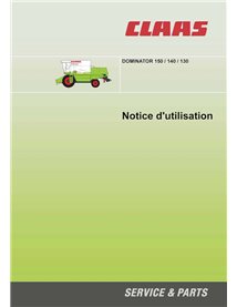 Claas Dominator 150, 140, 130 combine pdf operator's manual FR - Claas manuals - CLA-2932112-OM-FR