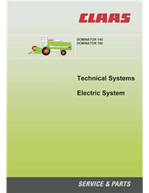 Claas Dominator 150, 140 combina manual técnico em pdf - Claas manuais - CLA-2931572-TSES-EN