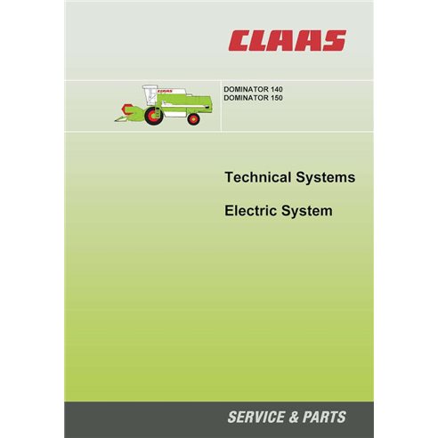 Claas Dominator 150, 140 combina manual técnico em pdf - Claas manuais - CLA-2931572-TSES-EN