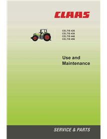 Manual de operação e manutenção do trator Claas CELTIS 426, 436, 446, 456 em pdf - Claas manuais - CLA-11168710-OM-EN