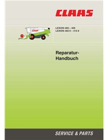 Claas LEXION 460, 450, 440, 430, 420, 415, 410, 405 combinam manual de reparo em pdf DE - Claas manuais - CLA-1886432-RM-DE