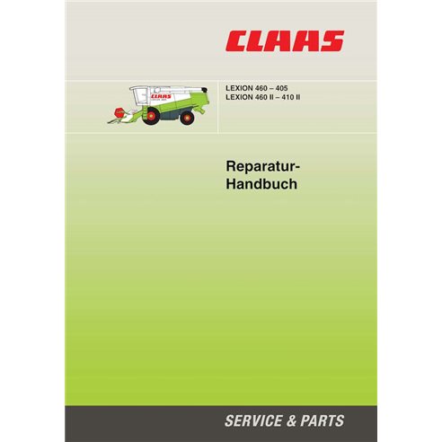 Claas LEXION 460, 450, 440, 430, 420, 415, 410, 405 combinam manual de reparo em pdf DE - Claas manuais - CLA-1886432-RM-DE