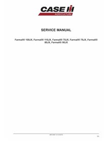 Case Farmall 110JX, 100JX, 90JX, 80JX, 75JX, 70JX tractor pdf service manual  - Case IH manuals - CASE-48012897-SM-EN