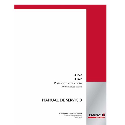 Case 3152, 3162 cabezal de cortina pdf manual de servicio PT - Case IH manuales - CASE-48144005-SM-PT