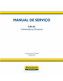 Manuel d'entretien PDF de la moissonneuse-batteuse New Holland CR5.85 PT - New Holland Agriculture manuels - NH-47916560-SM-PT