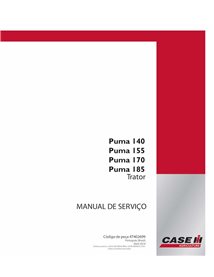 Case Puma 140, 155, 170, 185 tracteur pdf manuel d'entretien PT - Case IH manuels - CASE-47402699-SM-PT