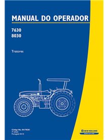 Manual do operador em pdf do trator New Holland 7630, 8030 PT - New Holland Agricultura manuais - NH-84178201-OM-PT