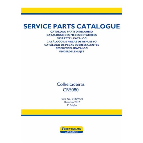 New Holland CR5080 combine pdf parts catalog - New Holland Agriculture manuals - NH-84409730-PC-PT