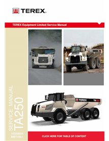 Manual de serviço em pdf do caminhão basculante rígido Terex TA250 - Terex manuais - TEREX-15505024-SM-EN