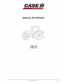 Case Puma 205, 225 tracteur pdf manuel d'entretien PT - Case IH manuels - CASE-84417650-SM-PT