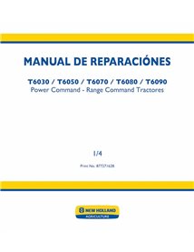 Manual de serviço em pdf do trator New Holland T6030, T6050, T6070, T6080, T6090 ES - New Holland Agricultura manuais - NH-87...