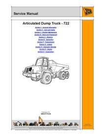 Manuel d'entretien du camion articulé JCB 722 - JCB manuels - JCB-9803-7170-05