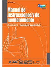 Escavadeira Doosan DX225LC pdf manual de operação e manutenção ES - Doosan manuais - DOOSAN-K1015438B-OMM-ES