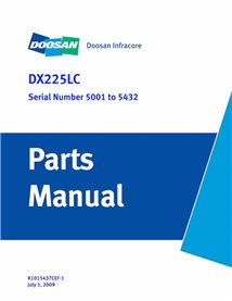 Manual de piezas pdf de excavadora Doosan DX225LC - Doosan manuales - DOOSAN-K1015437CEF-1-PC-EN