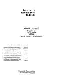 Excavadora John Deere 160DLC pdf manual de reparación PT - John Deere manuales - JD-TM12129-PT