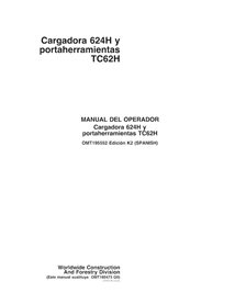 John Deere TC62H Tool Carrier, 624H loader pdf operator's manual  - John Deere manuals - JD-OMT195552-ES